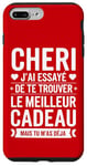 Coque pour iPhone 7 Plus/8 Plus Tee Shirt Saint Valentin Cheri Amour Amoureux Couple Humour