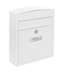 ARREGUI Compact E5731 Boîte aux Lettres en Acier, Taille S (Courrier format A5), Extérieure Individuelle, Murale, Anti-pluie, Facile à Installer, Blanc Taille S (DIN A5) - 28,5 x 24 x 9,5 cm