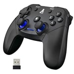 The G-Lab K-PAD THORIUM Wireless Manette Gaming PC & PS3 SANS FIL avec Vibrations Intégrées, GamePad Contrôleur de Jeu connecté sans Fil -Manette de Jeu pour PC Windows XP-7-8-10, PS3,Android (Noir)