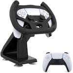 PS5 Steering Wheel, Joso Driving Game Steering Wheel Racing Controller Set Stand Bracket Holder for Sony Playstation 5 Dualsense Controller with 4 Table Suction Cup Mount