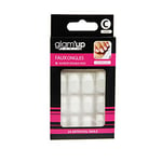 Glam’Up Paris - Faux Ongles - Pleine Couverture - Facile à Utiliser - 24 Faux Ongles par Boîte + Adhésifs Double Face - Forme Carrée XL - N°3 - French Manucure Blanc