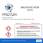 200g SALICYLIC ACID 99.9% Pure powder *skin cream, soap making, peels FREE P&P