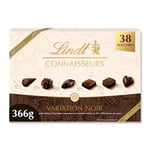 Lindt - Boîte CONNAISSEURS Variation Noir - Assortiment de Chocolats Noirs - Idéal pour Noël, 366g