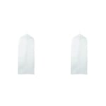 Compactor Milky Housse pour vêtements, Blanc, Courte, 60 x 0,2 x H 137 cm, RAN2978 (Lot de 2)