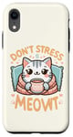 Coque pour iPhone XR idee cadeau citation drôle relaxation design chat kawaii