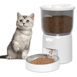 Balimo Distributeur Croquettes Chat Automatique, 3L Distributeur Croquettes Chat, Minuterie Programmable Distributeur De Croquettes pour Chat, 6 Repas par Jour, Convient Aux Chiens et Chats, Blanc