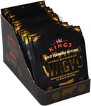 Kings Elite Snacks Gold Standard Wagyu Beef Biltong Packs Box of 16 x 25 Grams