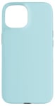 Coque pour iPhone 15 Couleur bleu poudré simple