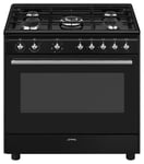 Smeg CX91GMBL Concert 90cm Dual Fuel Range Cooker - Black