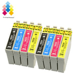 8 Ink Cartridges (set + Bk) For Epson Workforce Wf-2660dwf Wf-2540wf Wf-2510wf