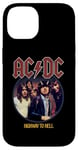 Coque pour iPhone 14 ACDC Highway To Hell Circle Rock Music Band