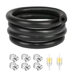 Dutreg 8mm Durite Essence, 5/16" Conduite de Gaz de Carburant, 1 Mètre Tuyau Essence, 2 Filtres à Carburant avec 6 Colliers de Serrage pour Moto Tondeuse à Gazon Camion Voiture