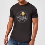 Harry Potter Hogwarts Castle Moon Men's T-Shirt - Black - XL