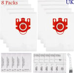 8x Dust Bags For Miele FJM AirClean 3D Efficiency Compact C1 C2 Vacuum Cleaner