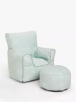 John Lewis Stardust Bean Bag Chair and Stool Set