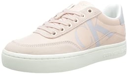 Calvin Klein Jeans Women Cupsole Trainers, Pink (Peach Blush/Oyster Mushroom/Silver), 3.5 UK