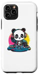 Coque pour iPhone 11 Pro Panda DJ mixant des mélodies colorées