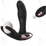 LCC® Prostate Stimulator 7 Frequency Intelligent Uppvärmning Vibrerande Massager Vibrator Analplugg Sexleksaker för kvinnor Män (svart)