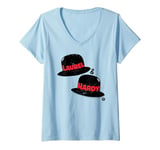 Womens Laurel & Hardy Comedy Duo Hats V-Neck T-Shirt