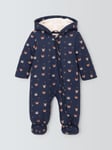 John Lewis Baby Animal Faces Snowsuit, Navy