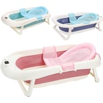 Swanew - Baignoire Pliable pour bébé avec Coussin de Bain Peu Encombrant Antidérapante pour Nouveau-nés à partir de 0 Mois Vert