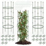 RELAX4LIFE 3 Treillis de Jardin Réglables 154 cm 2-en-1, Tuteur de Tomates de Jardin, Support de Plante pour la Cage à Tomatespour Les Plantes Grimpantes,Vignes,Fleurs, Légumes(φ50x154cm)