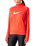 Nike W NK DF SWSH Run HZ MDLYR Sweatshirt Women's, Chile Red/White, M