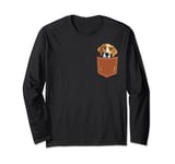 Funny Beagle Dog in My Pocket,Beagle Lover Owner Dad Mom Men Long Sleeve T-Shirt