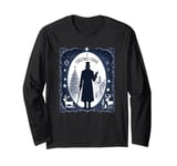 A Christmas Carol with Ebeneezer Scrooge Silhouette Long Sleeve T-Shirt