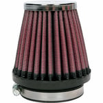 Luftfilter kn - Universal svart krom röd air filter 55mm gasväv