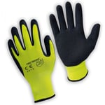 Linxor - Paire de gants de protection pro travaux en polyamide et mousse de latex - Taille 10 - xl - Jaune Jaune