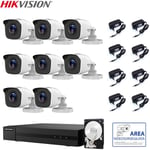 Video surveillance kit 2 mpx 8 canaux avec disque dur 3 tb - Hikvision