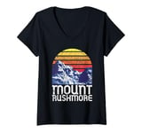 Womens Mount Rushmore USA National Monument Historical American V-Neck T-Shirt