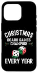 Coque pour iPhone 16 Pro Champion des jeux de société de Noël chaque année