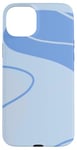 Coque pour iPhone 15 Plus Bleu clair Boho neutre abstrait ligne art design