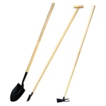 OGROD Lot d'outils de jardinage Pelle bêche + binette + serfouette panne et fourche