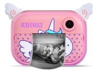 TechKidz Kids Wifi Camera with Instant Print Zoo Family Unicorn, Pink