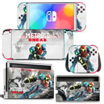 Kit De Autocollants Skin Decal Pour Commutateur Oled Ns Console De Jeu Oled Metroid Metroid Dread, T1tn-Nsoled-0084