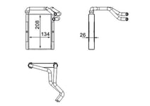 Varmeapparat register MAHLE ORIGINAL AH 273 000S