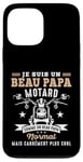 Coque pour iPhone 13 Pro Max Motard Beau Papa Moto Humour idée Cadeau Motorcycle Retraite