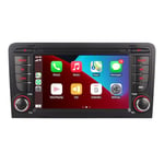 LXKLSZ Car Radio Compatible avec sans Fil CarPlay/Android Auto pour Audi A3 S3 RS3 2003-2012 avec écran Tactile de 7 Pouces IPS/Bluetooth/Mirror Link/FM/AM/USB/RDS