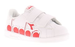 Diadora Infants Girls Trainers Dia Game P Bolder Leather white orange UK Size 8.