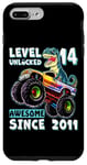 iPhone 7 Plus/8 Plus Level 14 Unlocked T Rex Monster Truck Dinosaur 14th Birthday Case