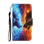 Xiaomi Redmi Note 10 Pro Case Phone Cover Flip Shockproof PU Leather with Stand Magnetic Money Pouch TPU Bumper Gel Protective Case Wallet Case Wolf