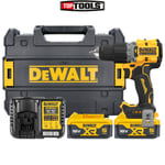 DeWalt DCD805P2T 18V XR Powerstack Combi Drill+ 2x 5Ah Batteries, Charger & Case