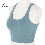 (Blue‑Green XL)Women Cross Back Sport Bras Girl Sports Bras For Yoga Fitnes TPG