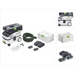 Ctlc mini i Aspirateur sans fil mobile 36 v ( 2x 18 v ) classe de poussière l + 2x batterie 4,0 Ah + chargeur + Systainer - Festool