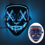 Uusi hauska LED Neon EL Wire Light Up Mask Halloween Masquerade Carnival Party Rave pääsiäisasu Cosplay hehkuva naamio