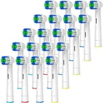 genkent Replacement Toothbrush Heads Compatible with Oral B Braun, 20 Pcs Professional Electric Brush Heads for Oral B Replacement Heads Refill Pro 500/1000/1500/3000/3757/5000/7000/7500/8000