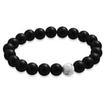 Armband med Vit Howlite & svarta pärlor - Healing Meditation